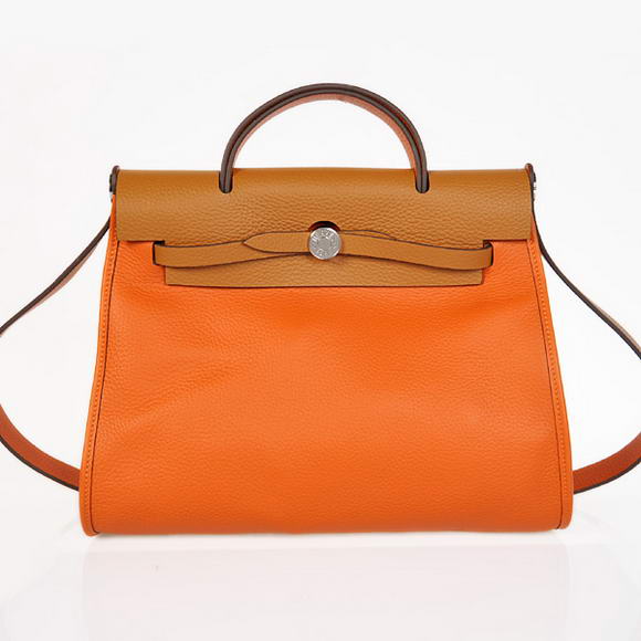 H9051 2012 nuovi Hermes Herbag 31CM Togo Bag in pelle 9051 Arancione C